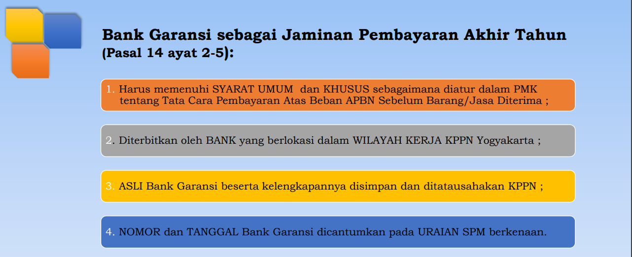 Jasa Jaminan pembayaran akhir tahun -SP2D sisa Anggaran 2019